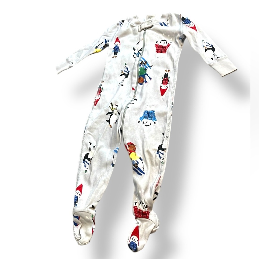 Hanna Andersson Winter Animals Print Organic Cotton Footie Pajamas Baby 3-6m